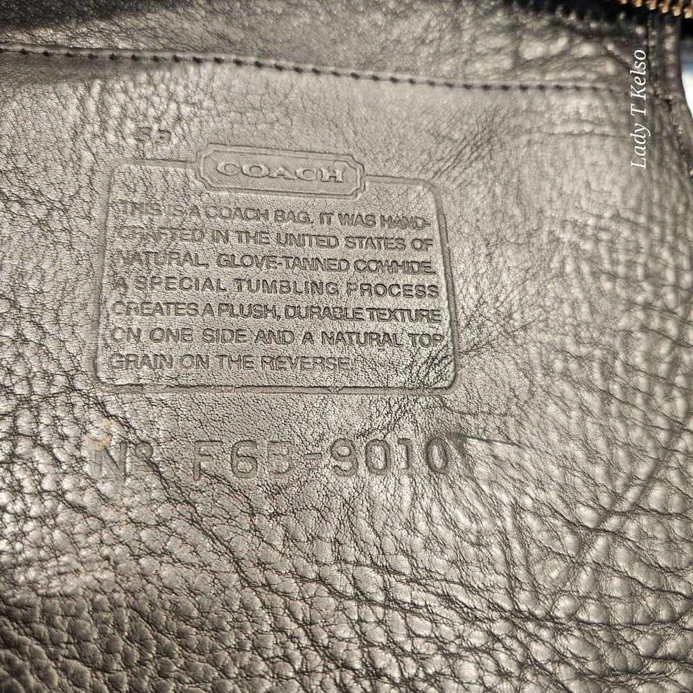1996 VINTAGE LUXURIOUS lovely Coach Berkeley XL BLACK Bucket Duffle bag - Picture 4 of 13